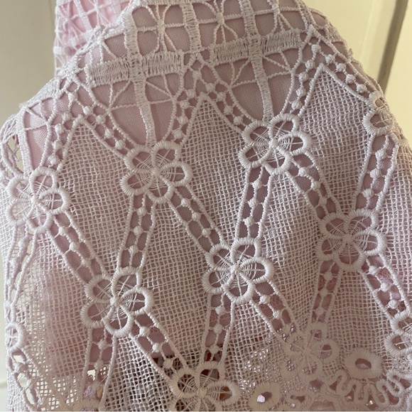 Lush Light Pastel Purple / Pink Lace Dress - Picture 10 of 11